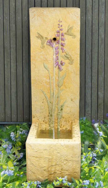 Introducing the Hummingbirds Drinking Nectar Water Fountain Elegant